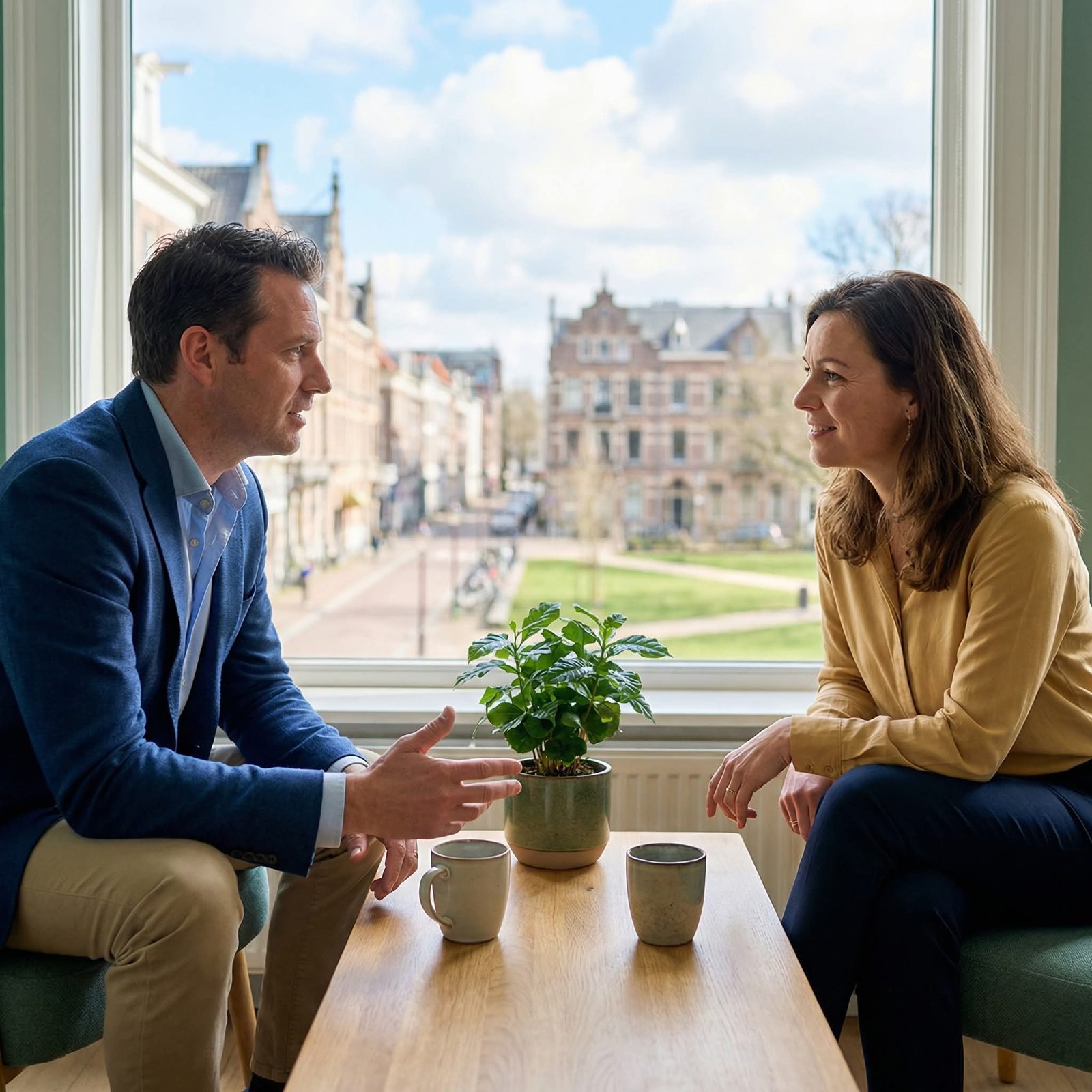 Échange entre un coach mental et une personne accompagnée au Mans